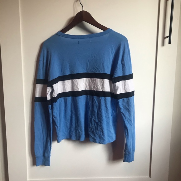 Abercrombie Blue Striped Long Sleeve Top - Picture 4 of 4